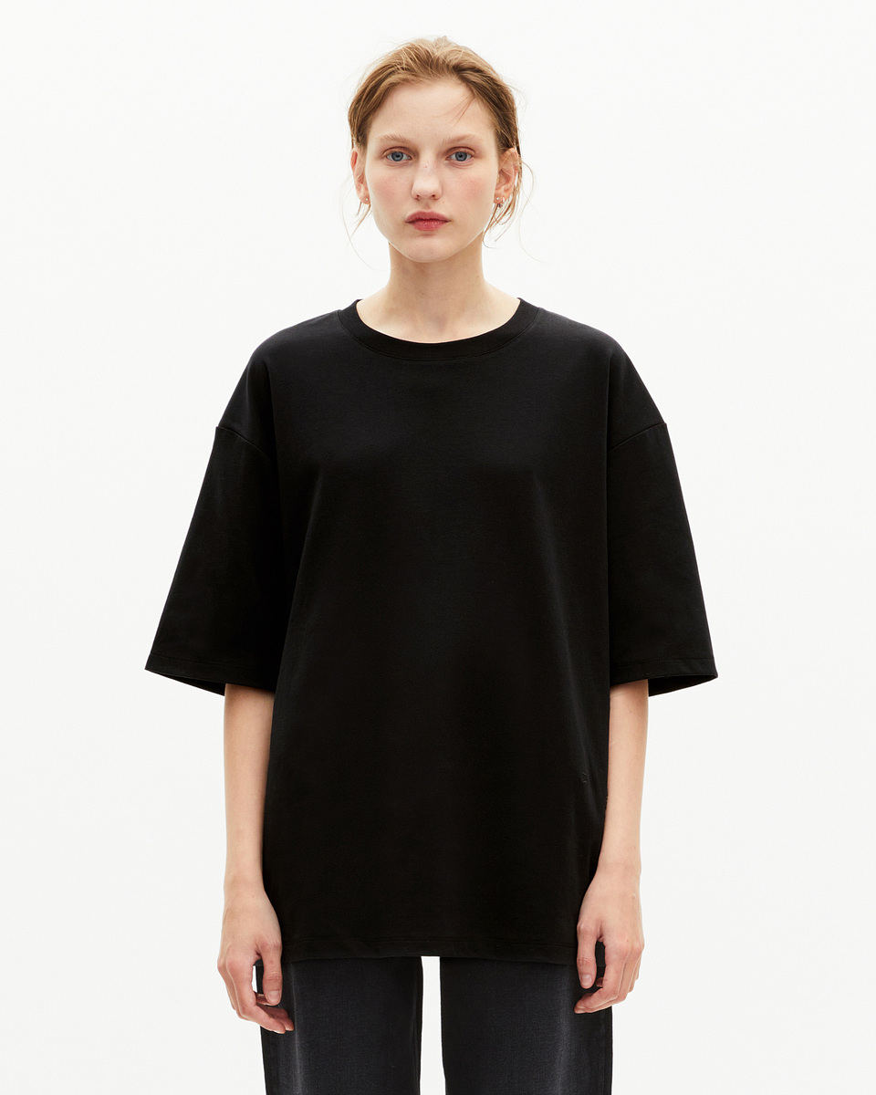 Mixed T-shirt large plain black