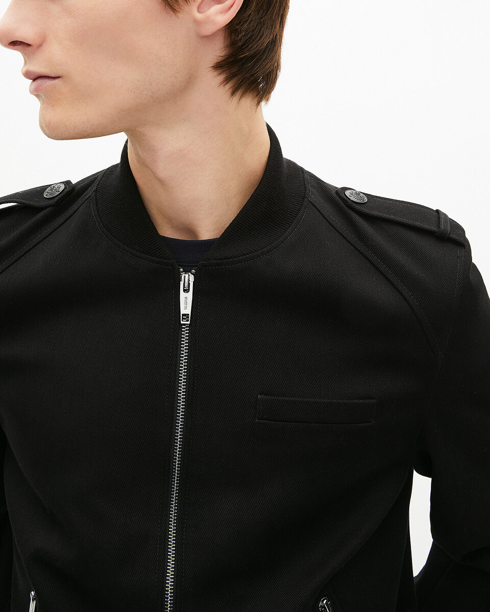 Black cotton teddy jacket