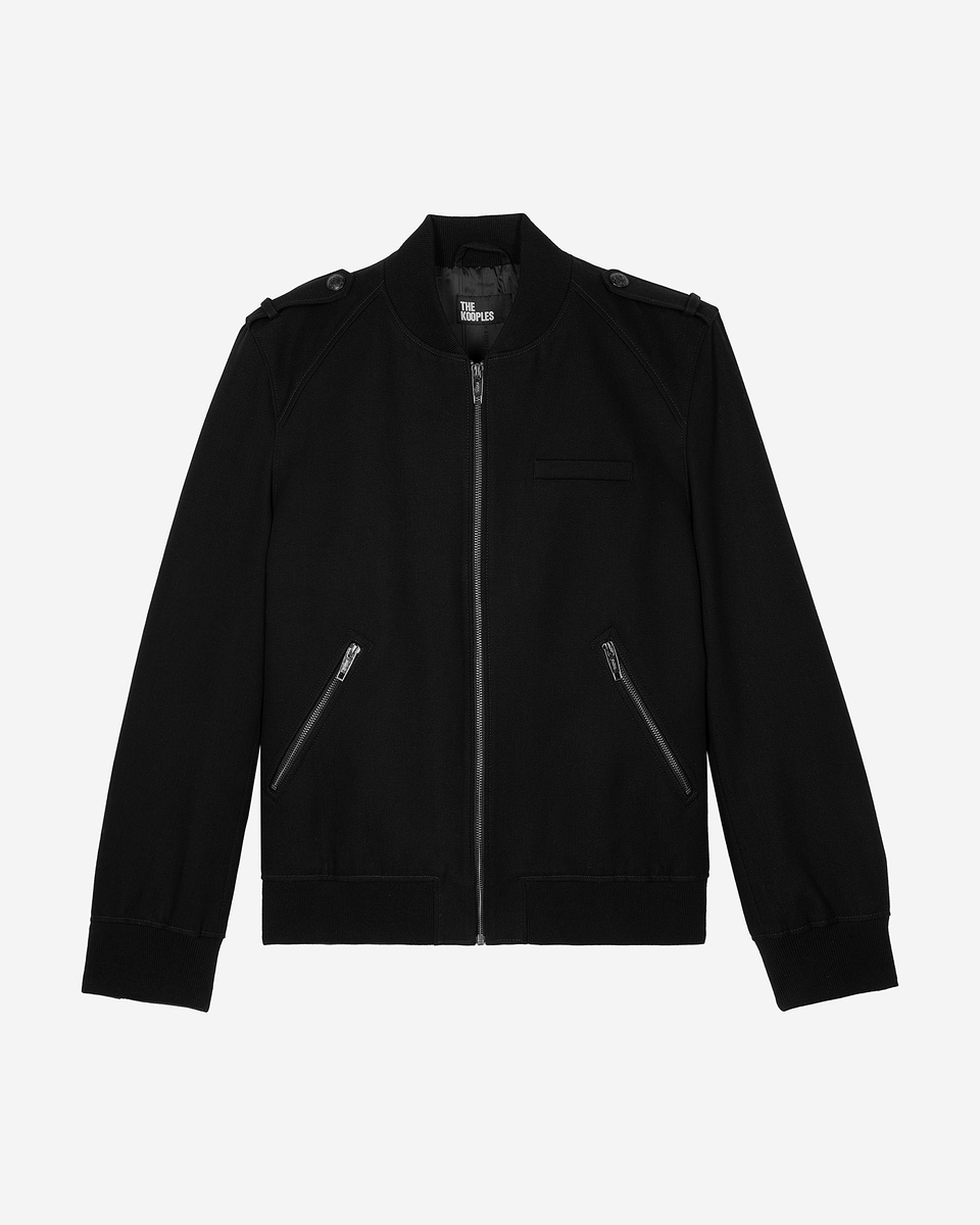 Black cotton teddy jacket
