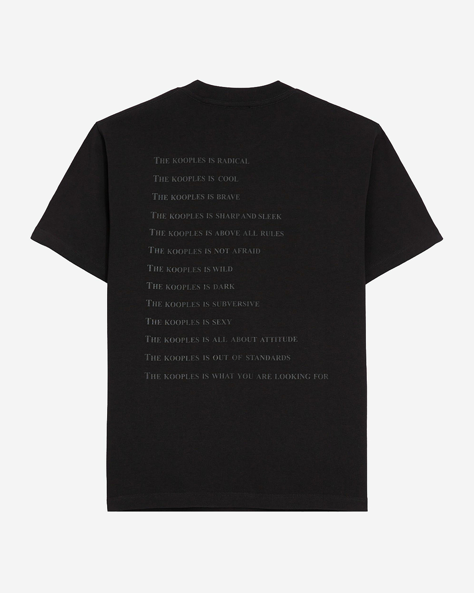 Black and Leopard-Print 'What Is' T-shirt