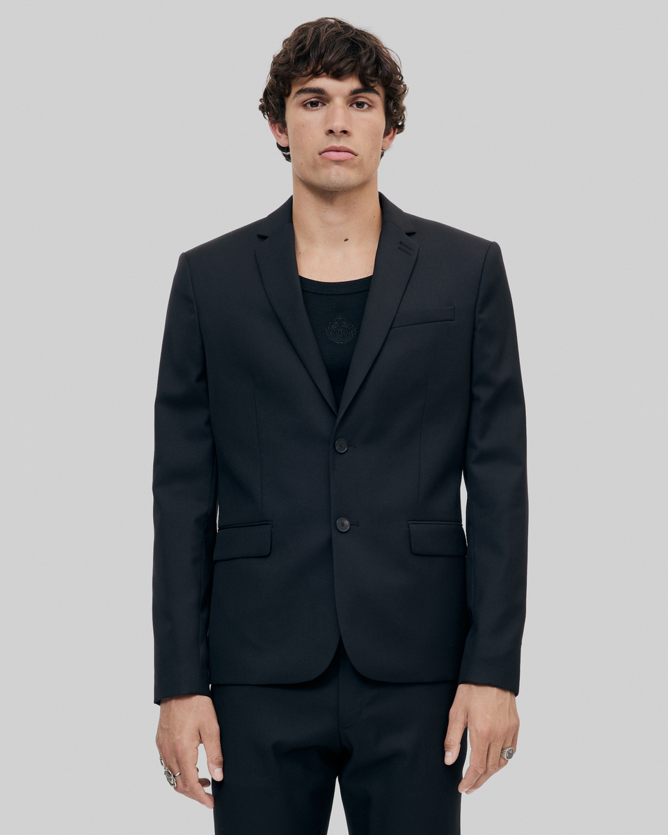 Black wool suit jacket tailored fit