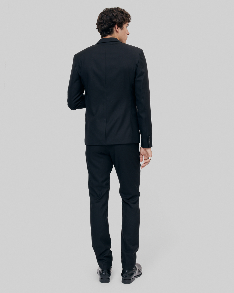 Black wool suit jacket tailored fit