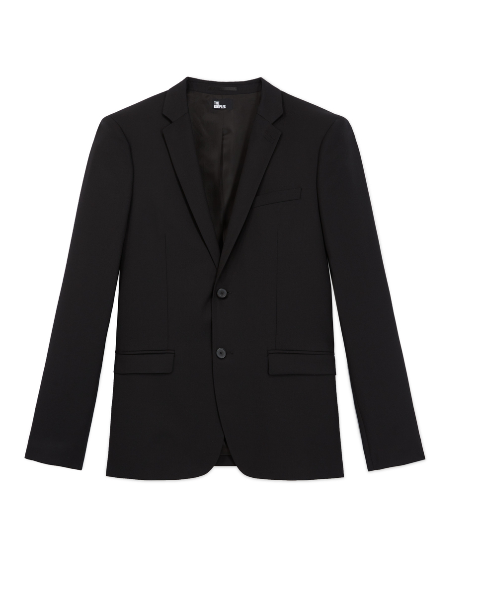 Black wool suit jacket tailored fit