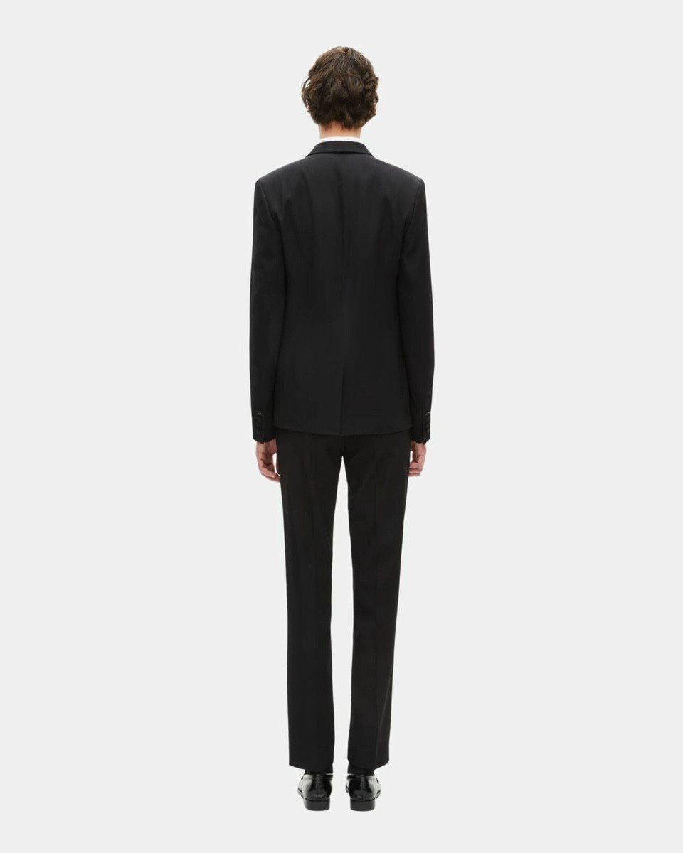 Tuxedo jacket with satin details, black slim fit
