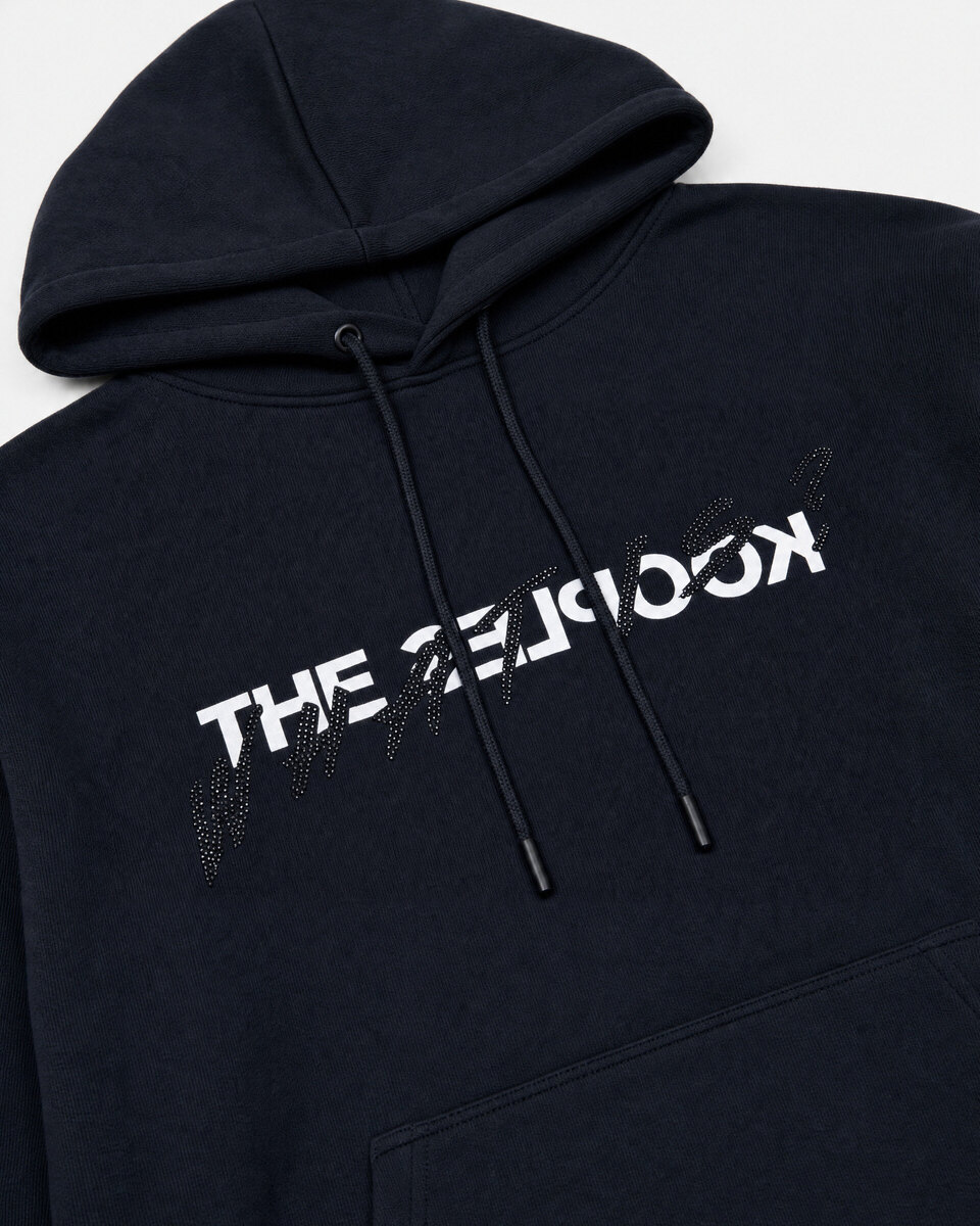 'What Is' Hoodie with Black Rhinestones