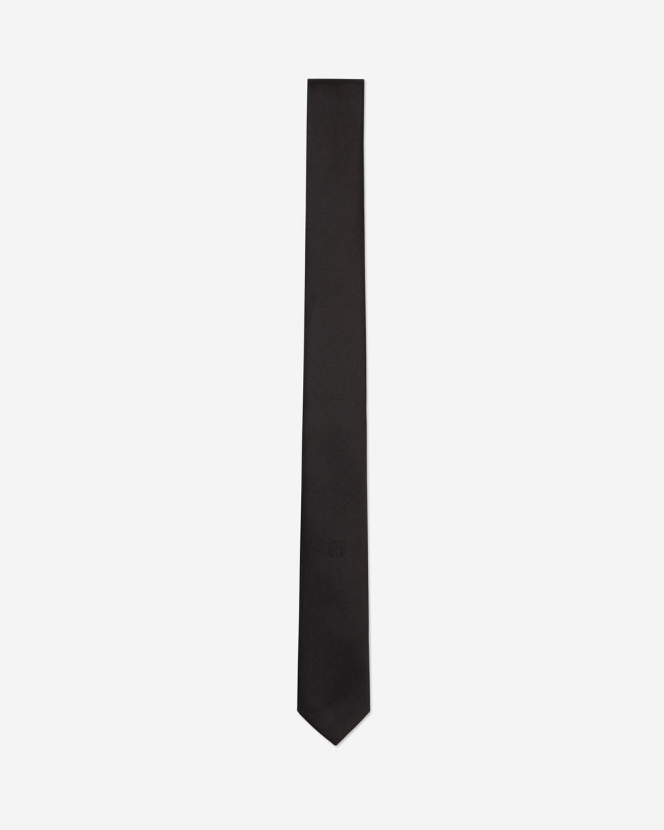 Black silk tie