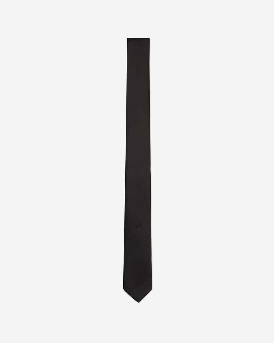 Black silk tie