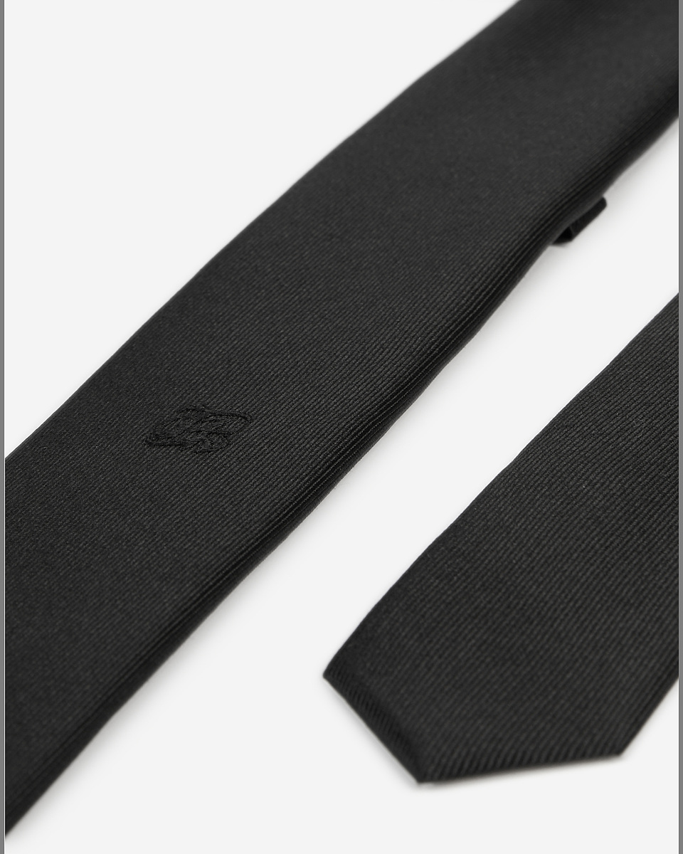 Black silk tie