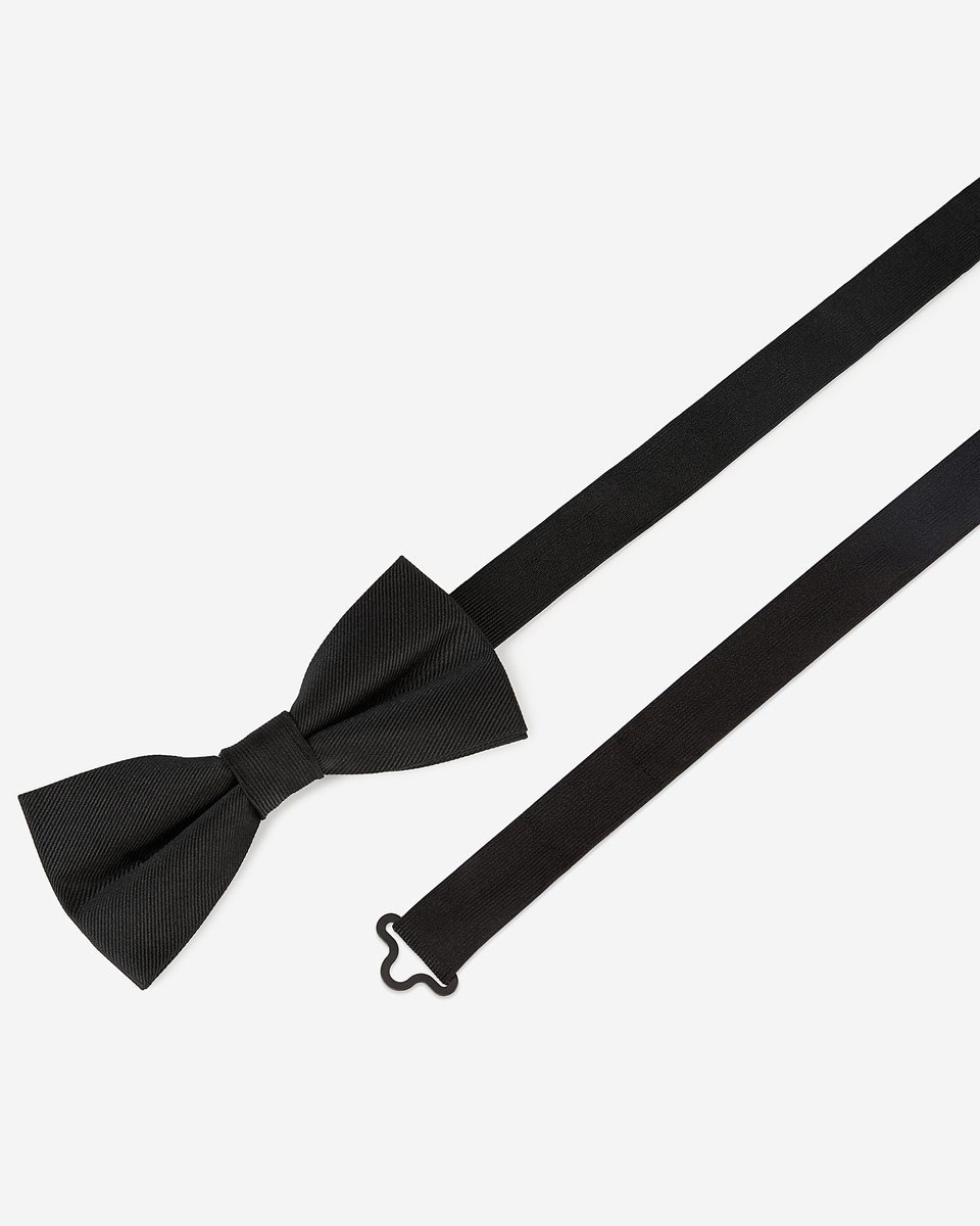 Black silk bow tie