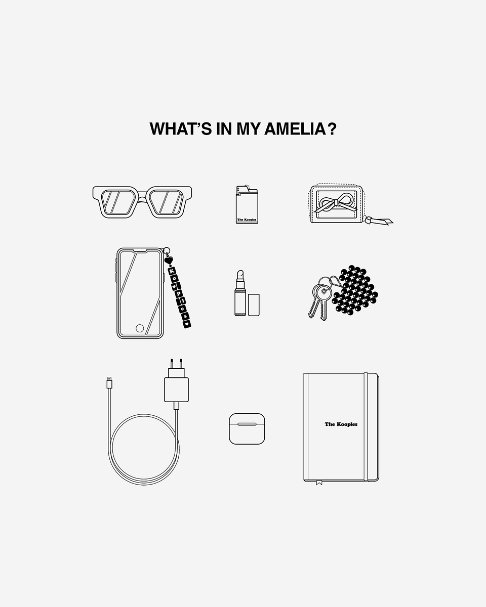 Amelia bag in smooth black leather