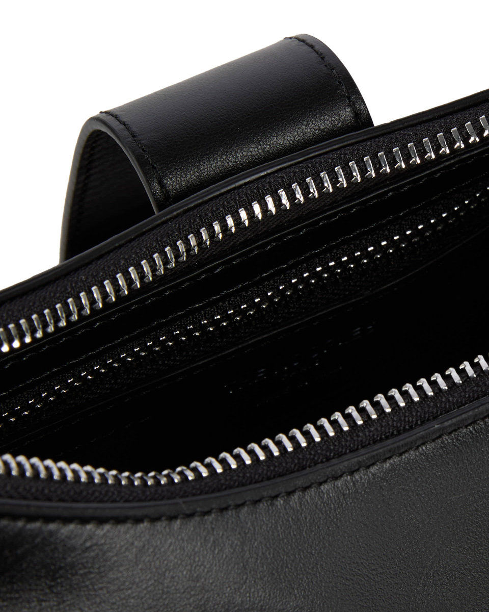 Amelia bag with smooth black leather chain