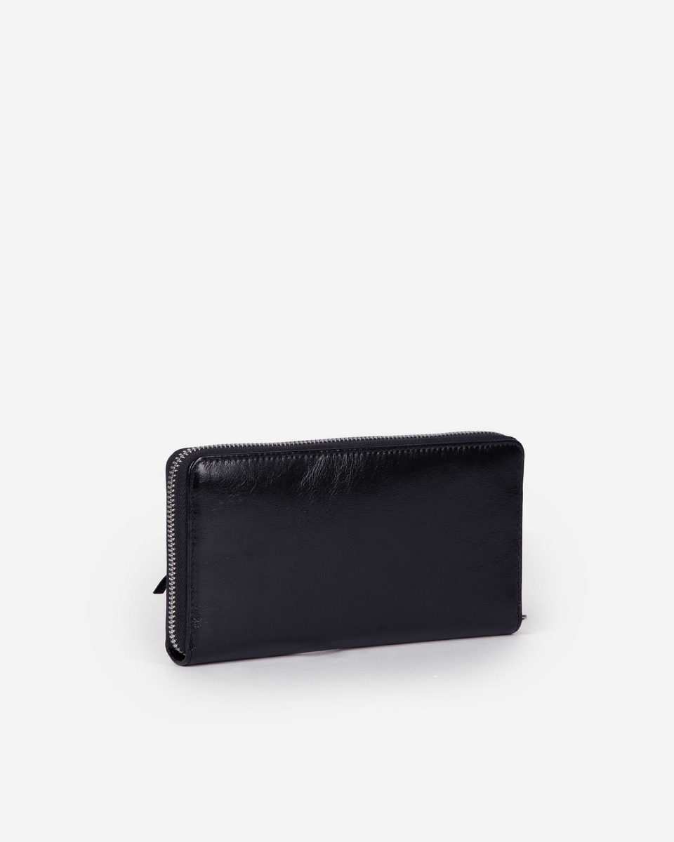 Amelia black leather wallet
