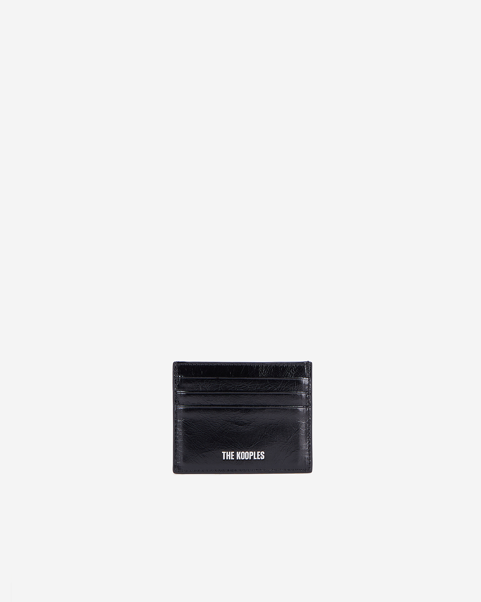 Amelia black leather card case