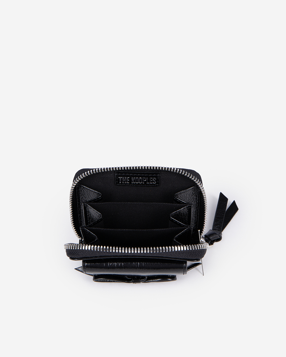 Amelia black leather coin purse