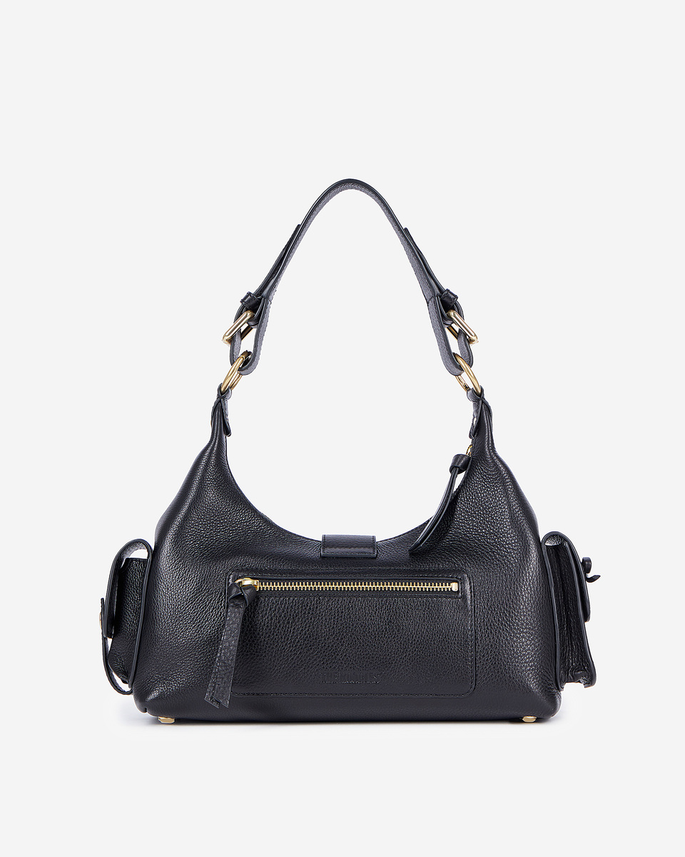 Amelia bag in black grained leather