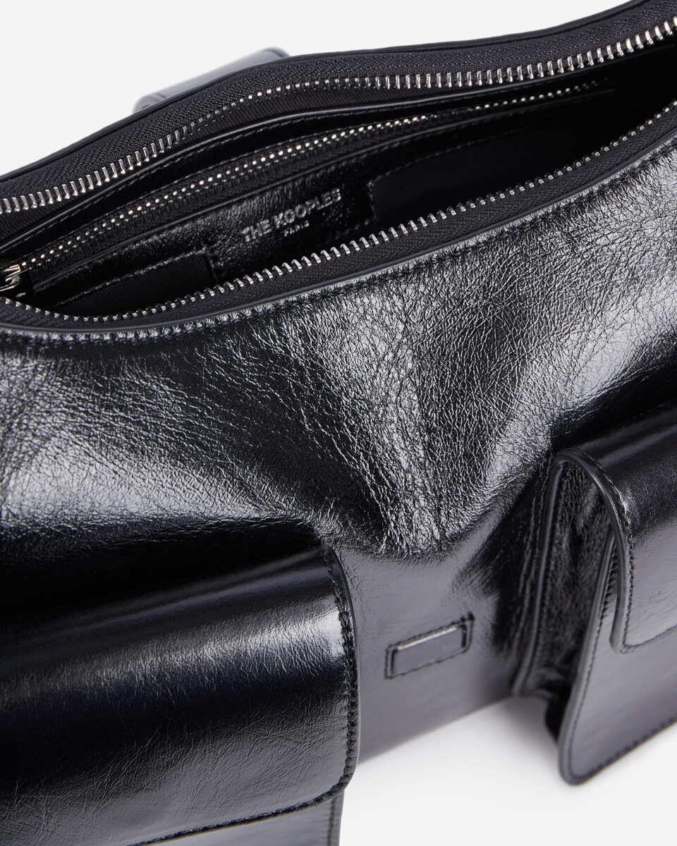 Black leather Amelia XL bag