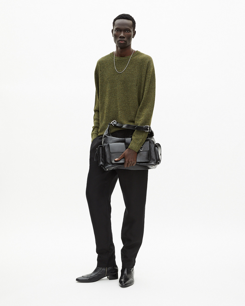 Black leather Amelia XL bag