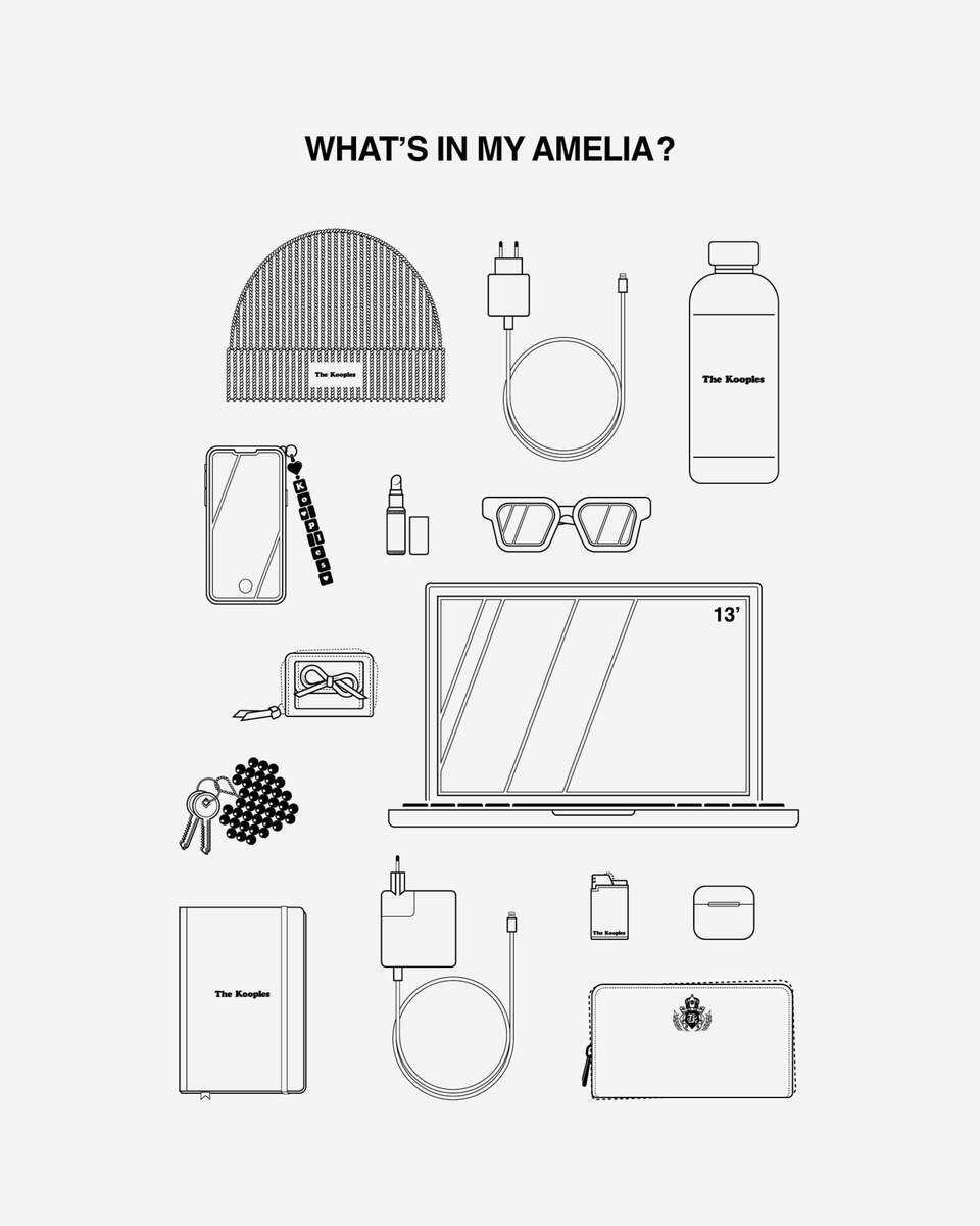 Black leather Amelia XL bag