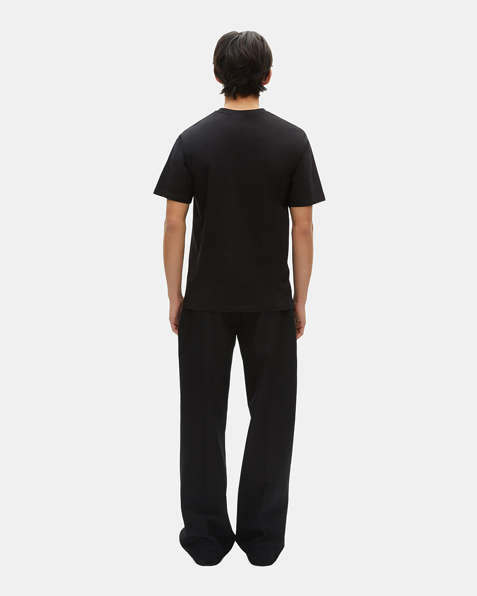 T-shirt with black heart flocking