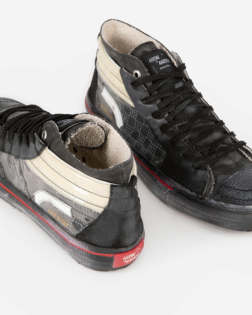 The Kooples X Hidn-Ander black high-top sneakers