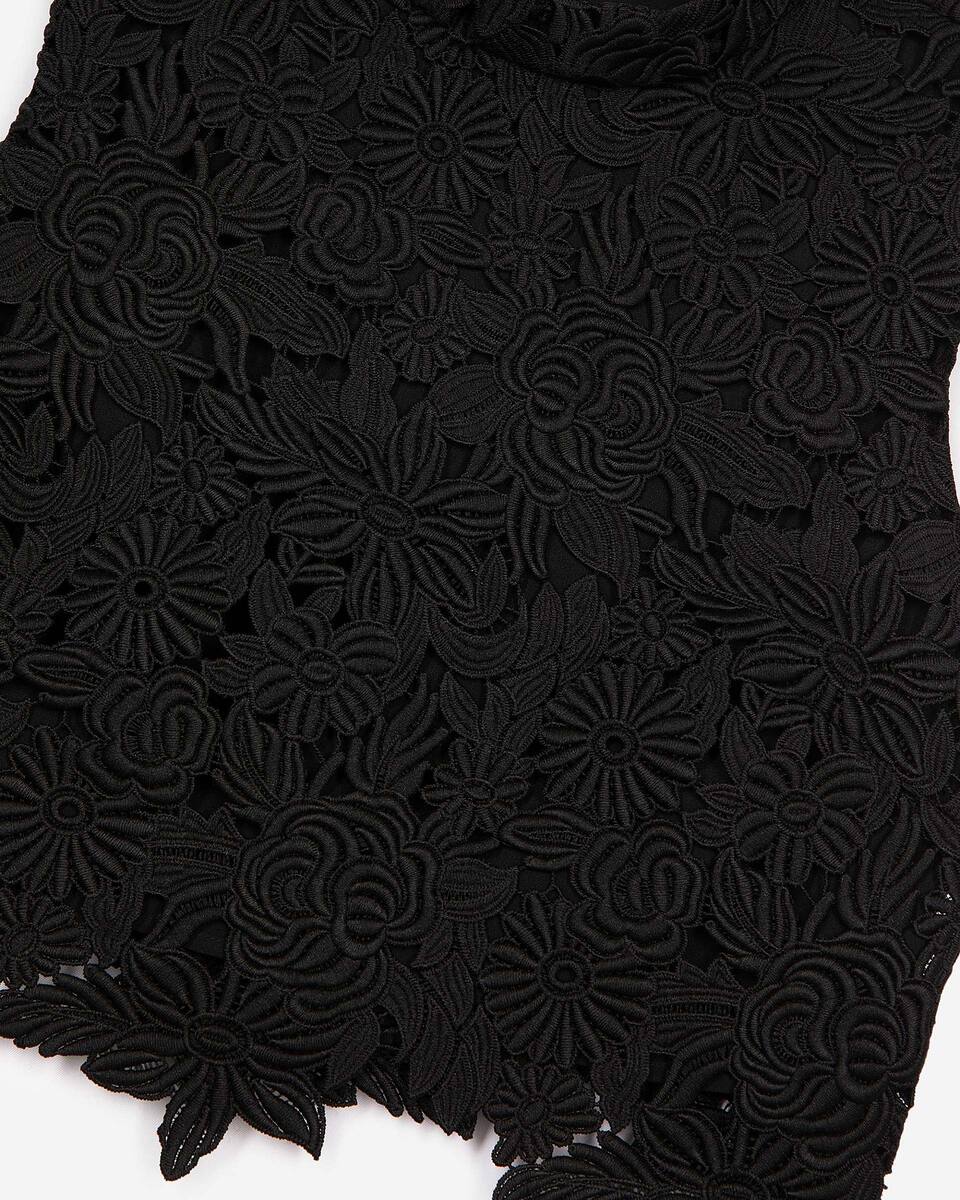 Black lace crop top