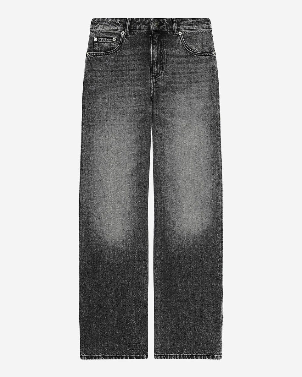 Black wide-leg jeans