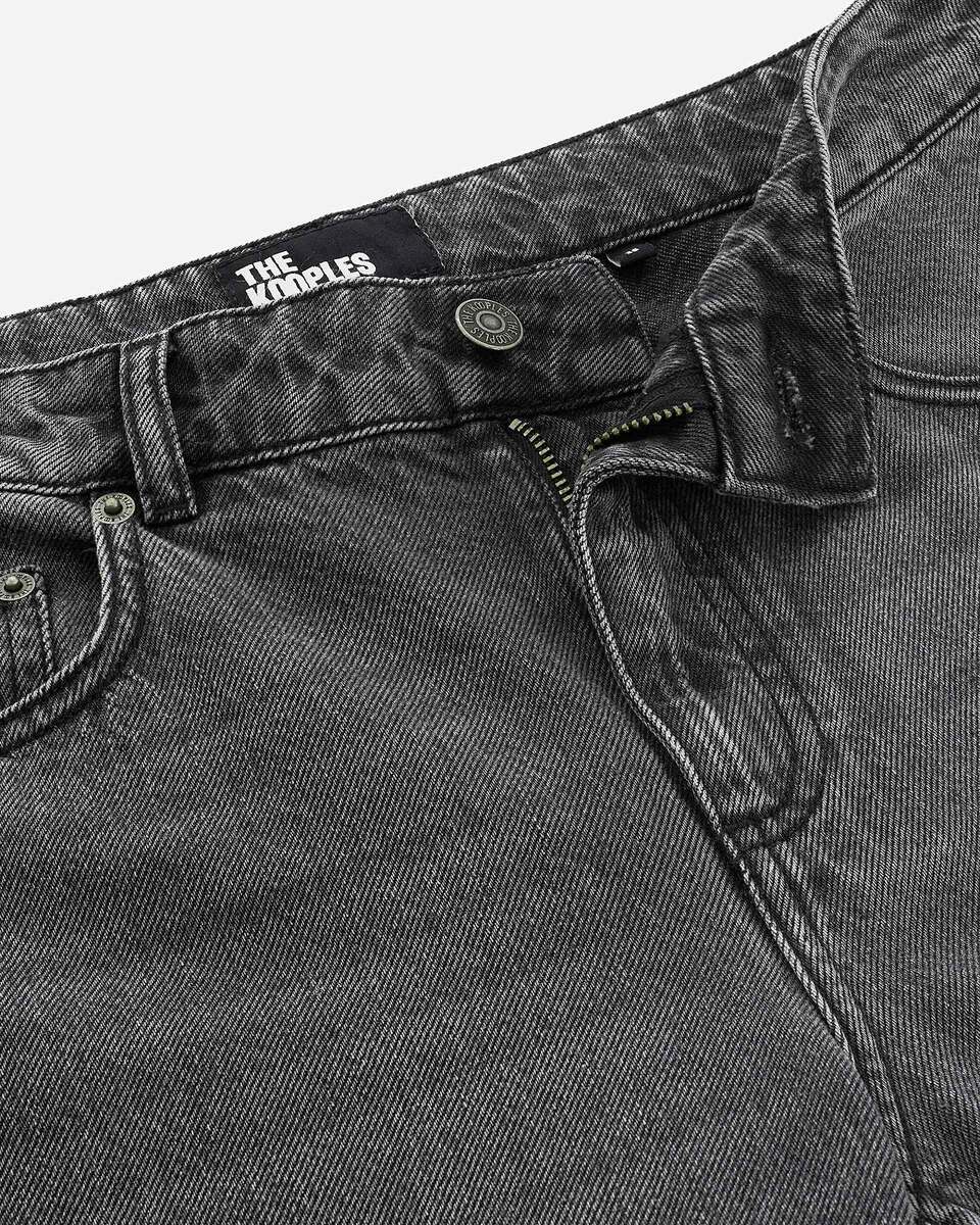 Black wide-leg jeans