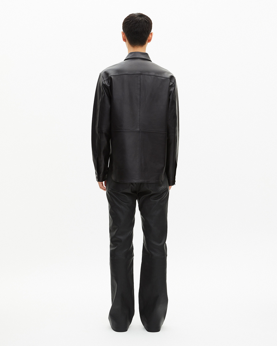 Black leather shirt