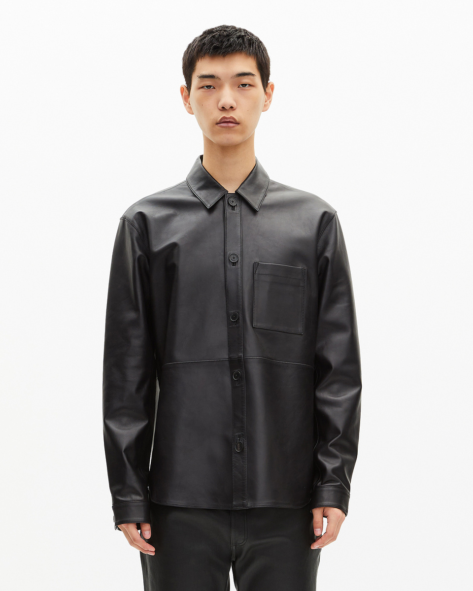 Black leather shirt