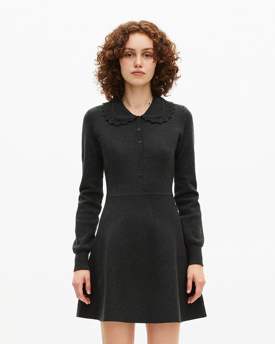 Short black mesh dress