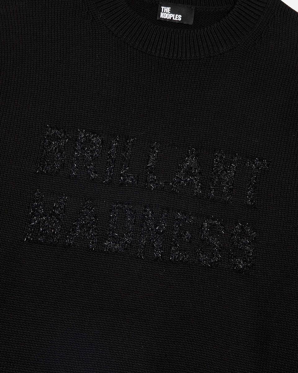 Sweater with black lurex jaquard