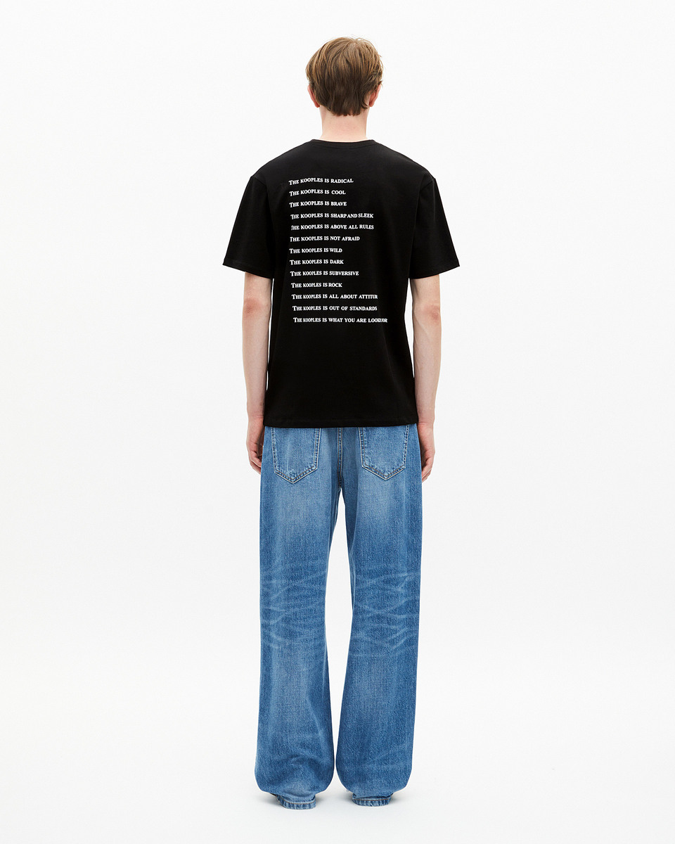 What is black rhinestone T-shirt