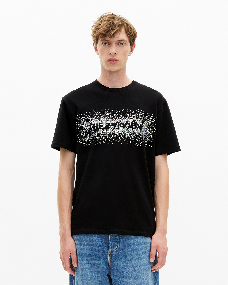 What is black rhinestone T-shirt
