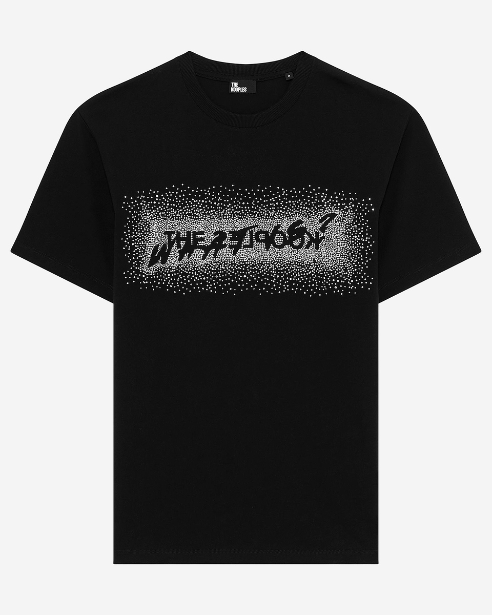What is black rhinestone T-shirt