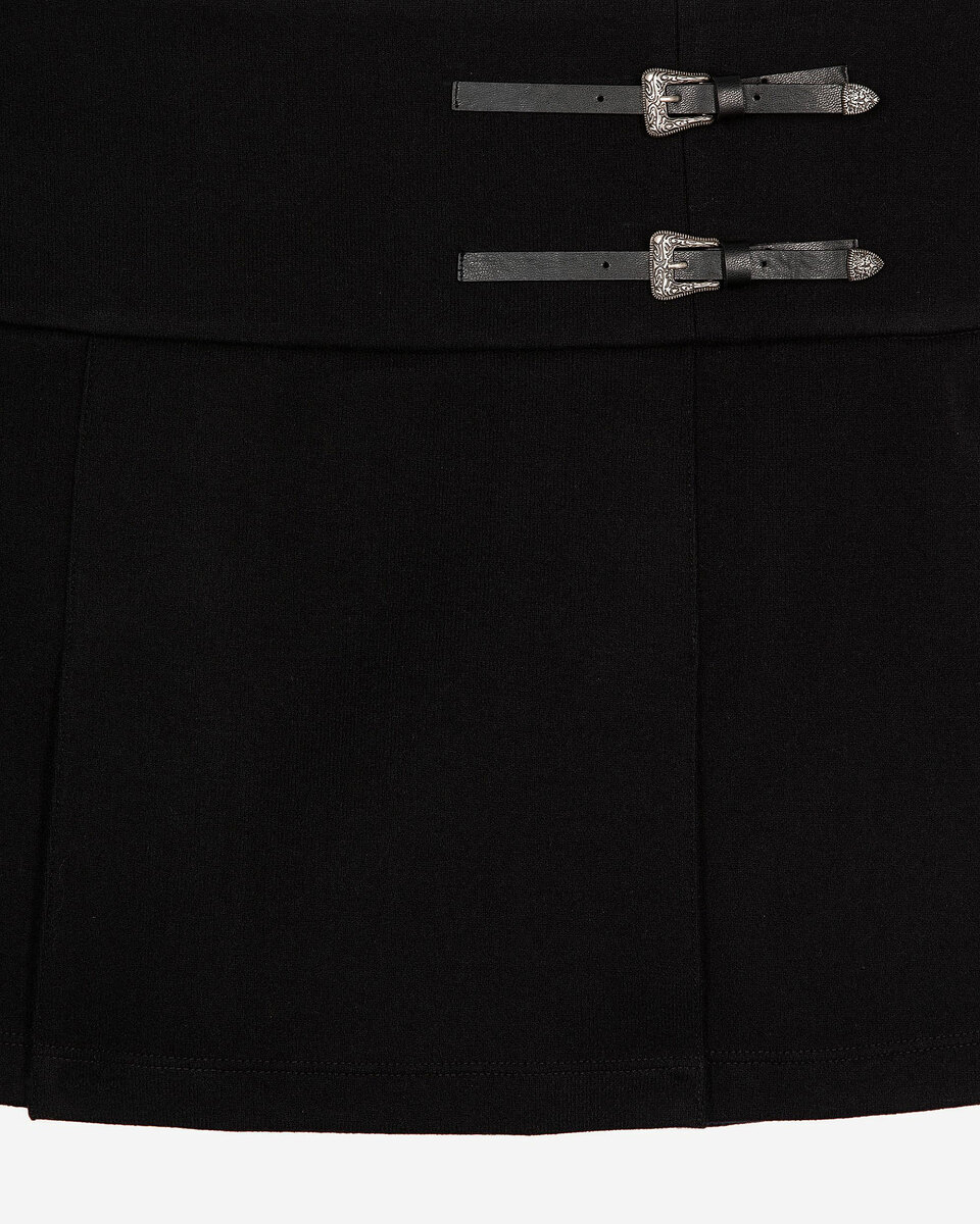Wrap skirt with short black western buckles
