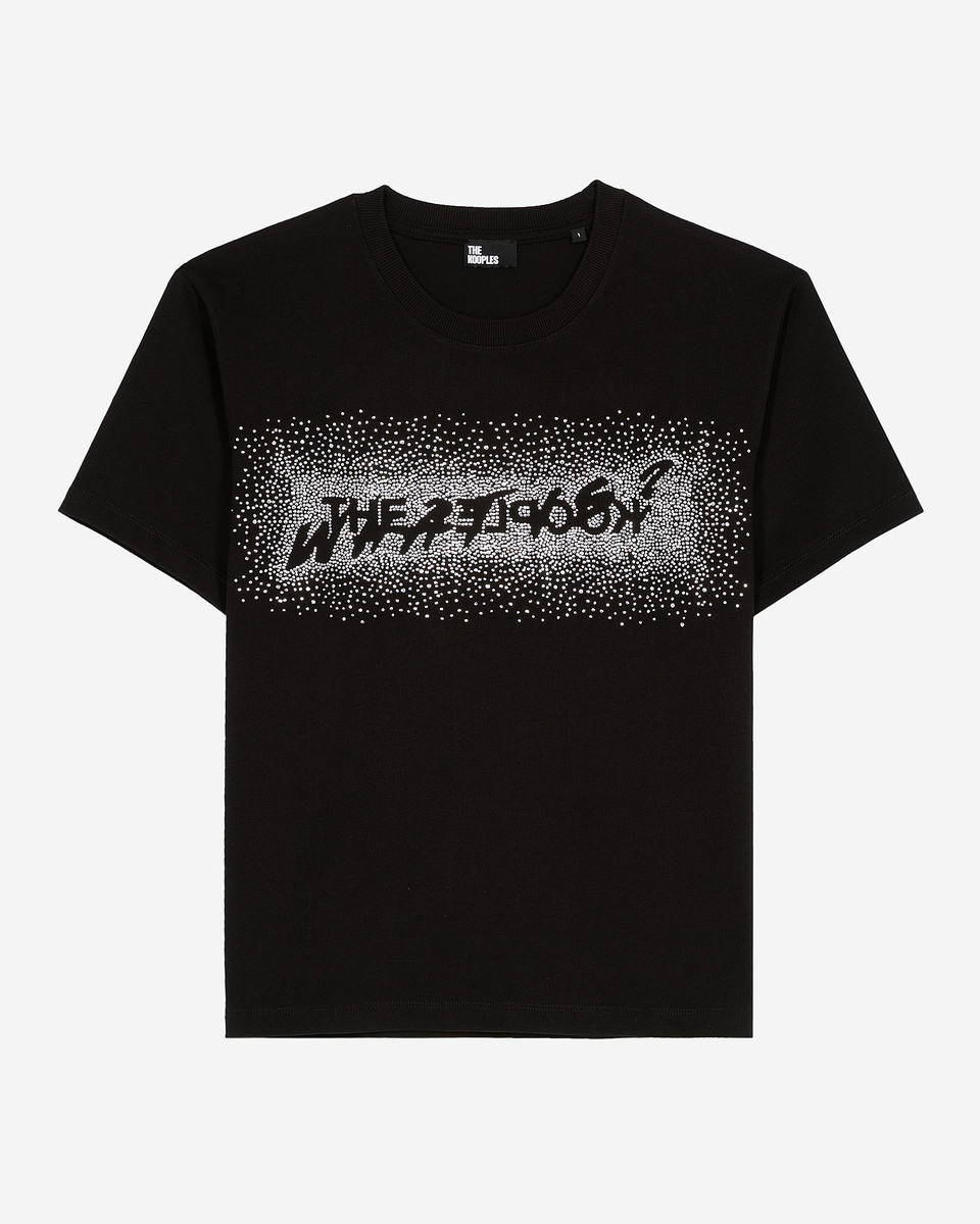 What is black rhinestone T-shirt