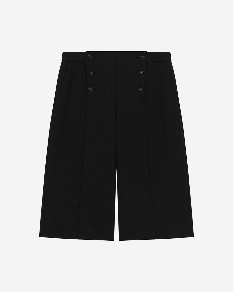 Wide-leg pants with black bridge