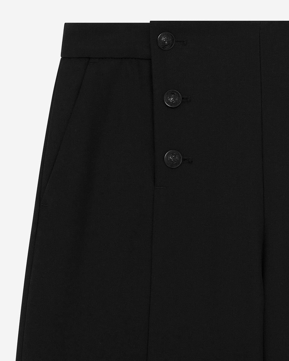 Wide-leg pants with black bridge