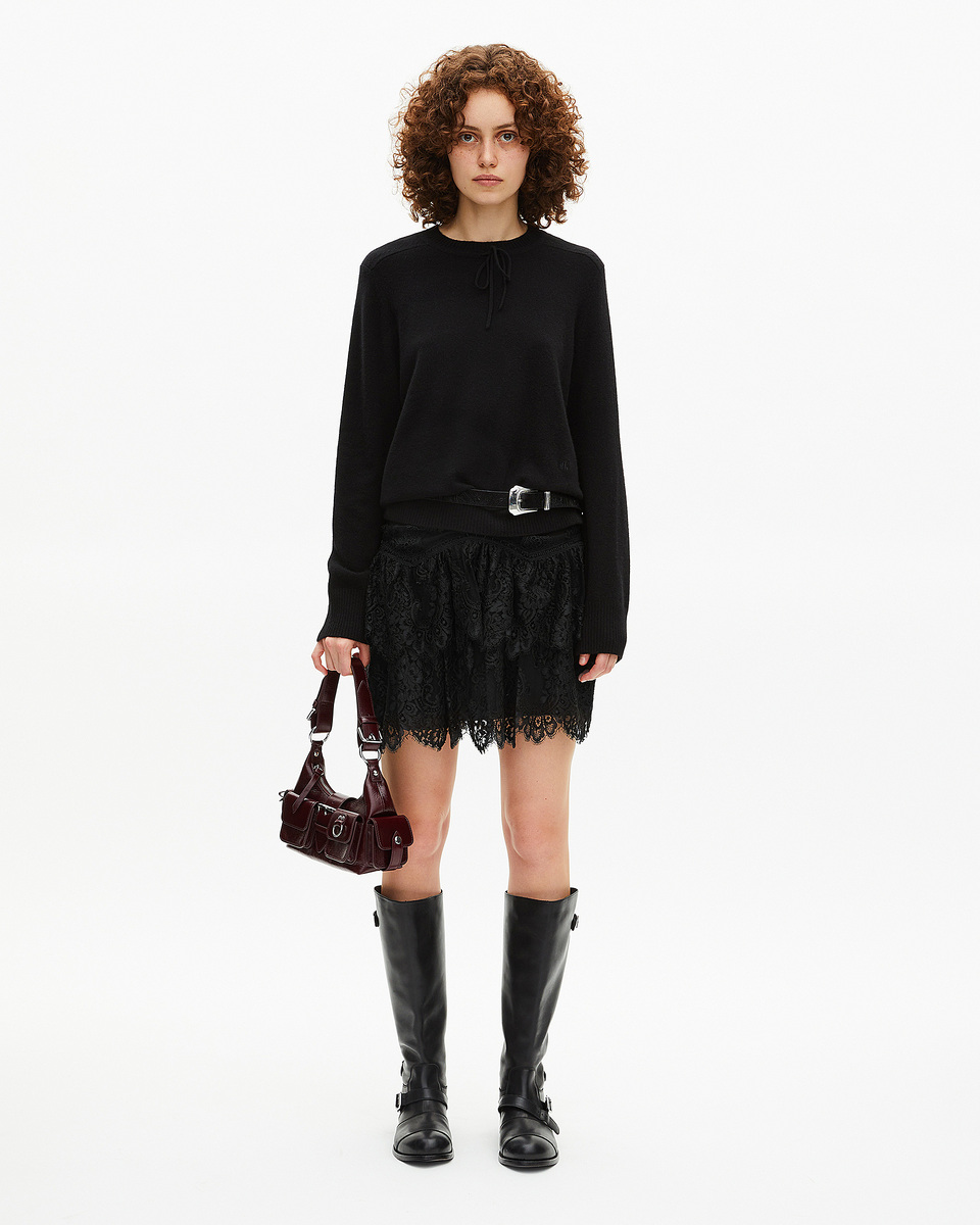Black lace skirt