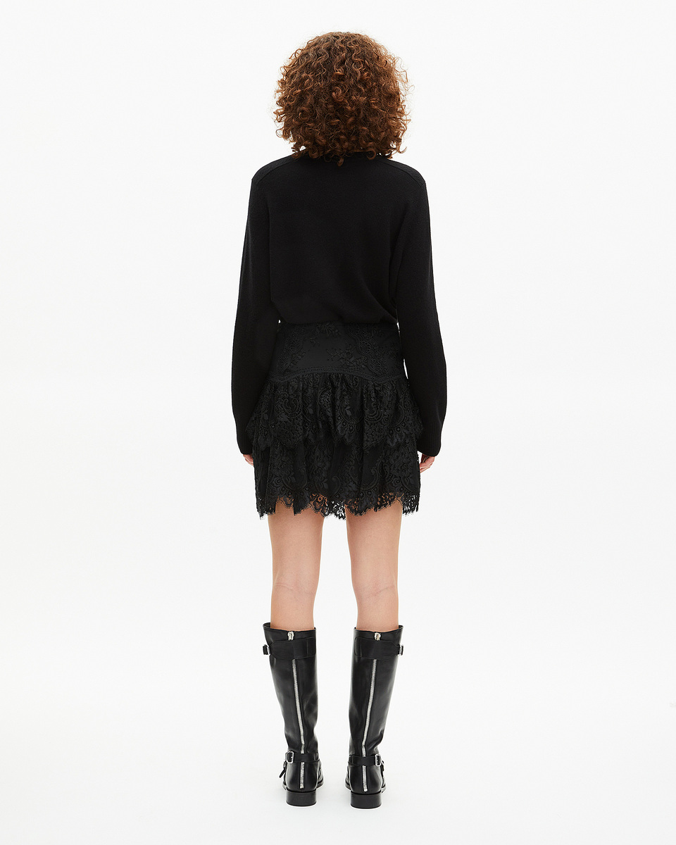 Black lace skirt