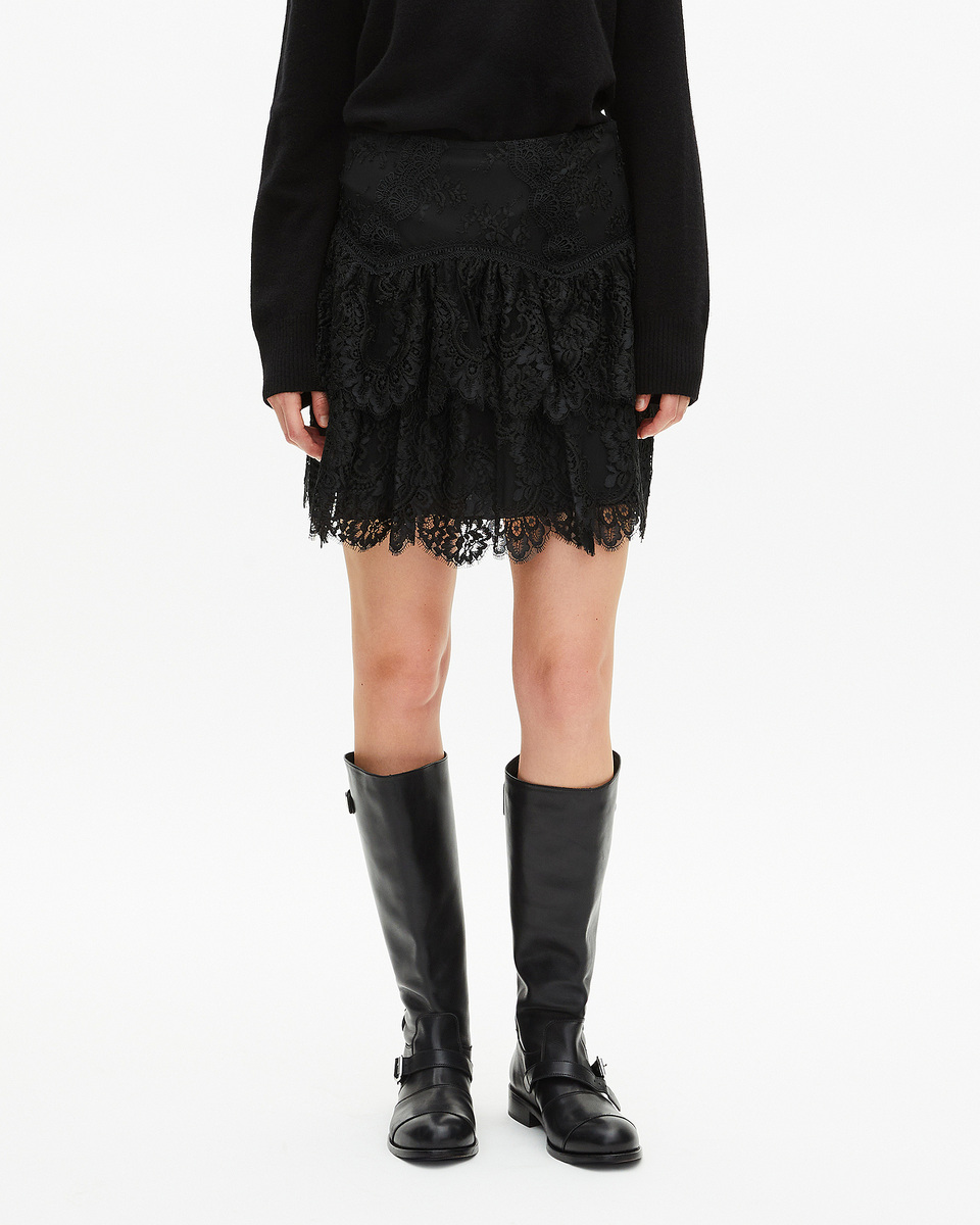 Black lace skirt