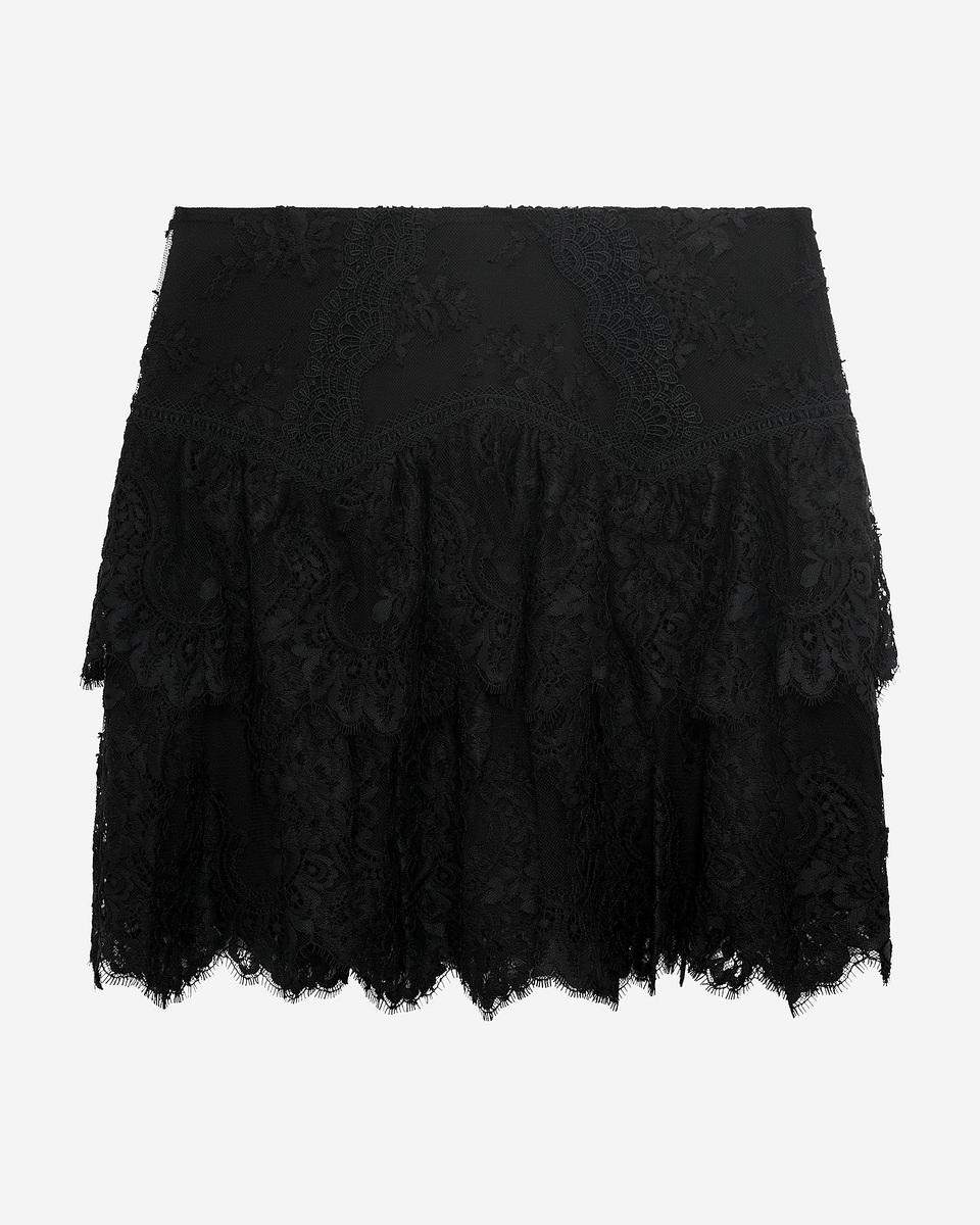 Black lace skirt