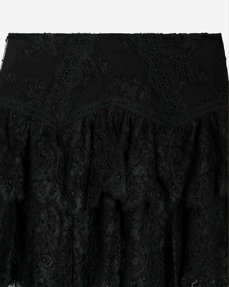 Black lace skirt