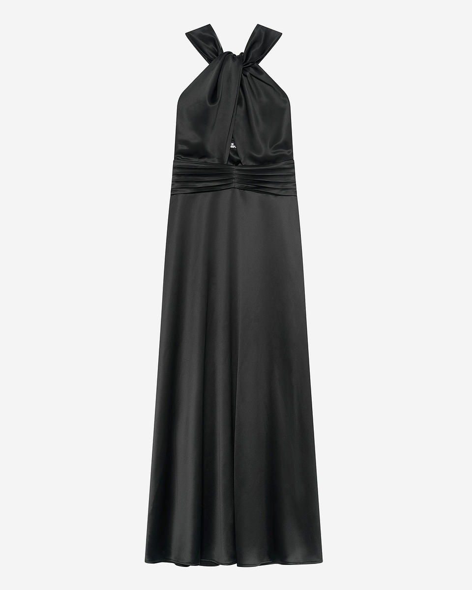Black sleeveless maxi dress