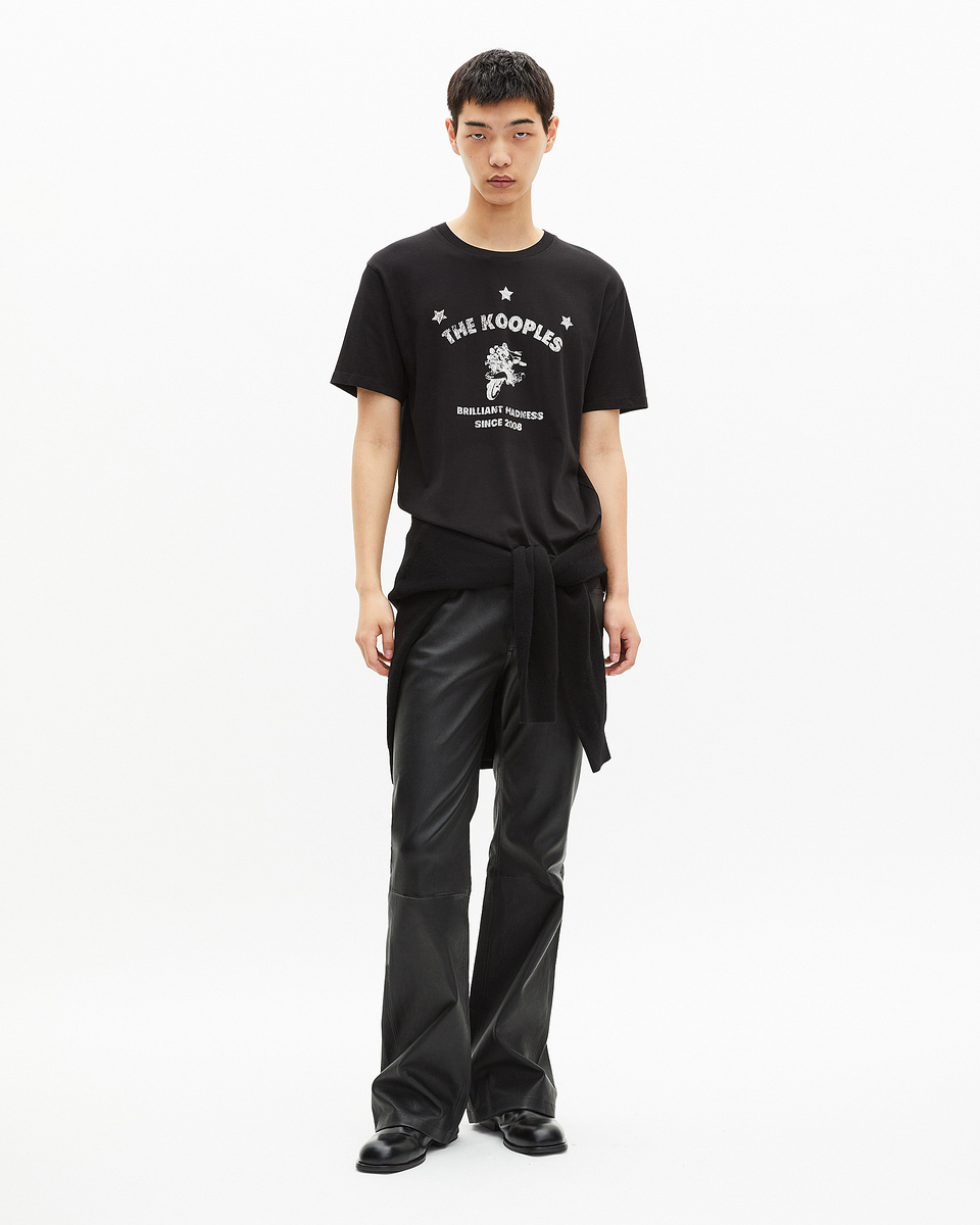 T-shirt with black screen print