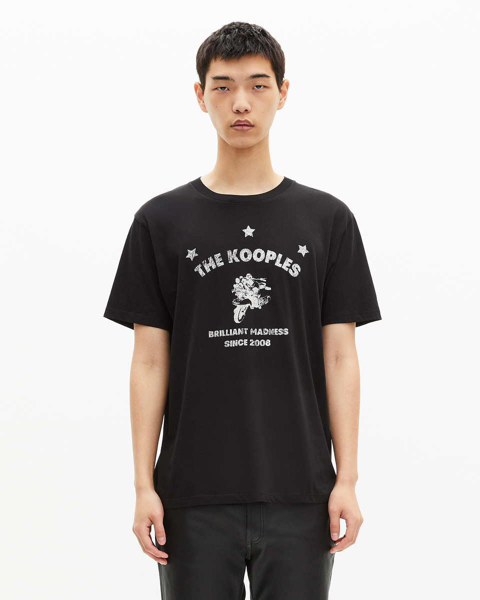 T-shirt with black screen print
