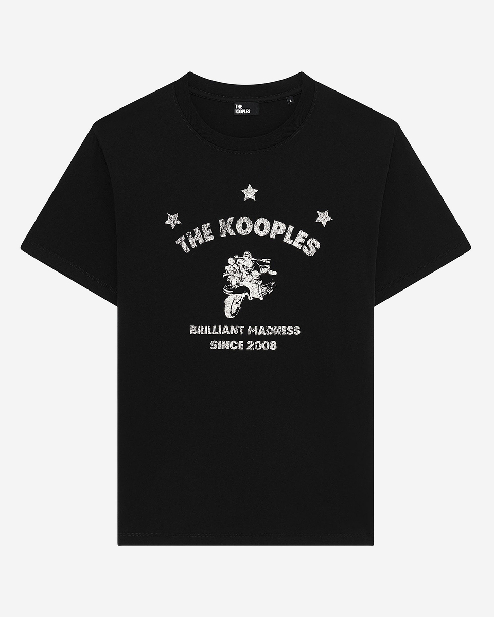 T-shirt with black screen print