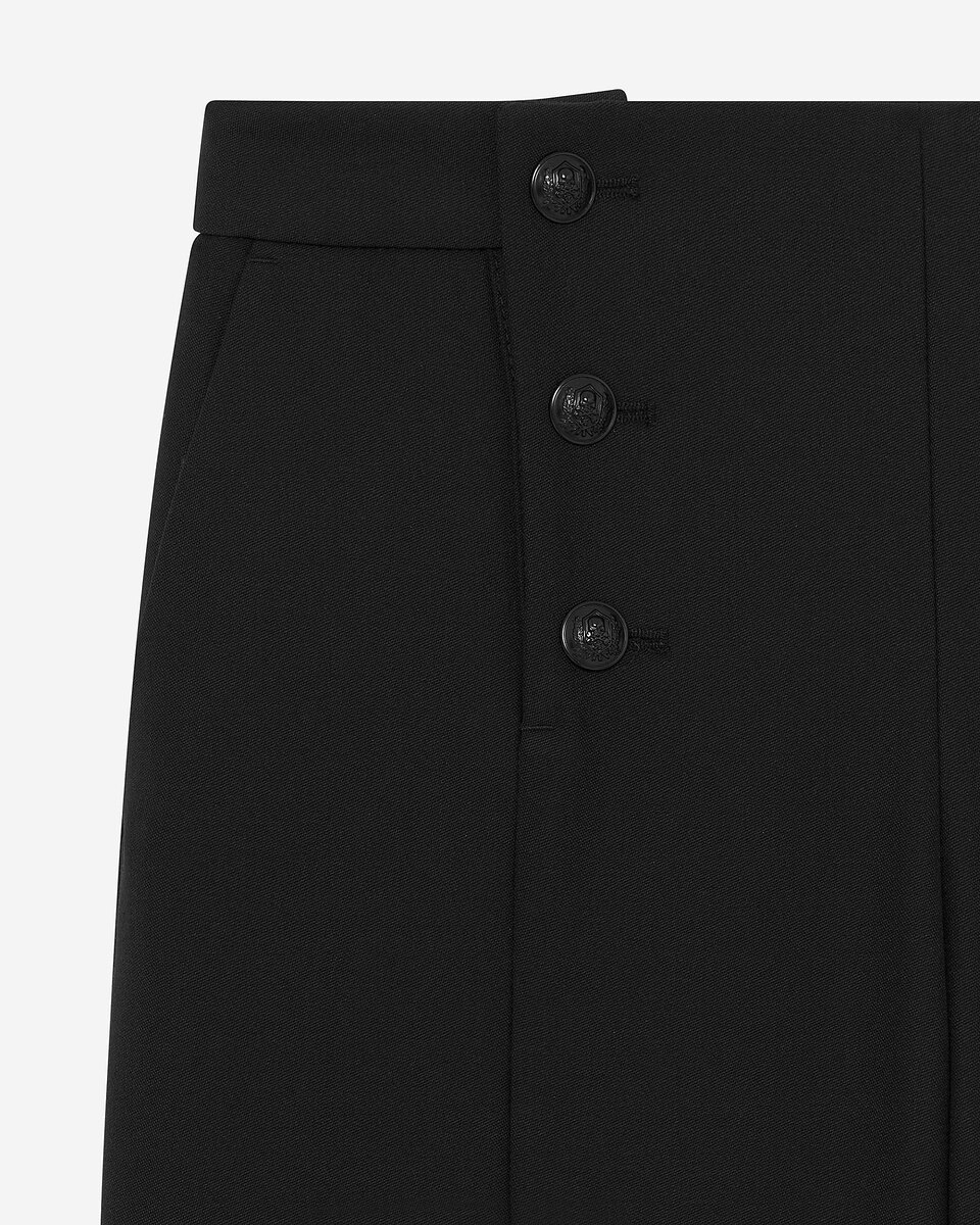 Straight-leg pants with black bridge