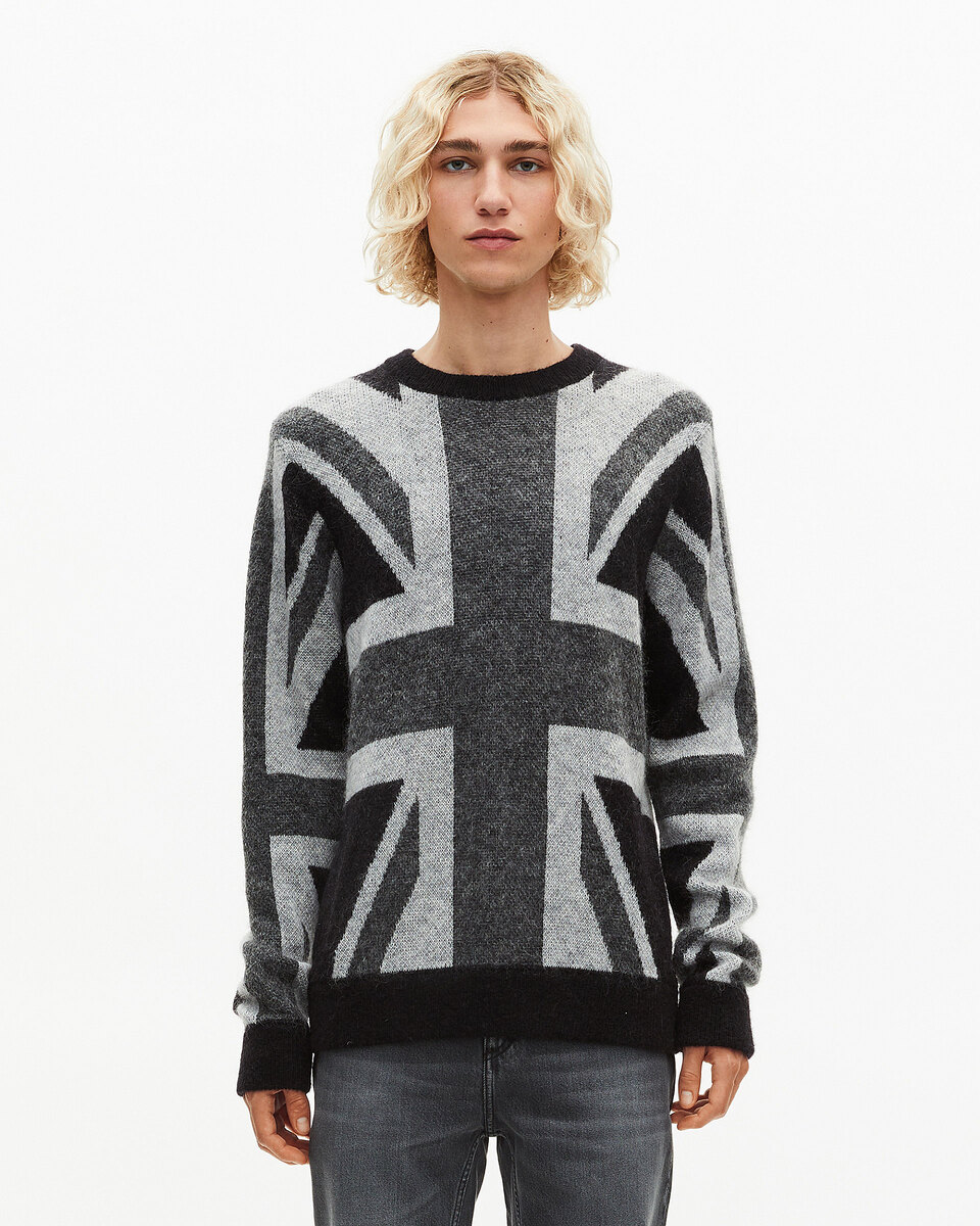 Black English flag sweater