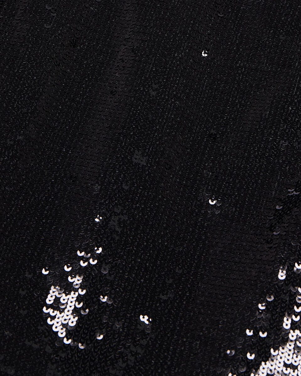 Short black sequin skirt